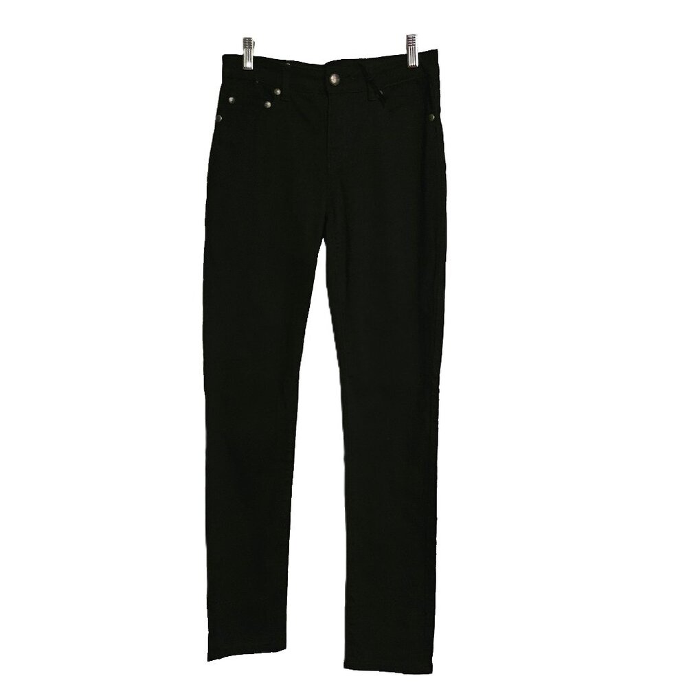 TRU LUXE Black Sydney Skinny Jeans Embellished Back Pockets Size 28
